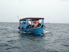 Transfer mit dem Dhoni